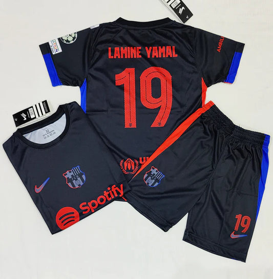 Lamine Yamal - FC Barcelona 🇪🇸 Black Football Kit - KIDS