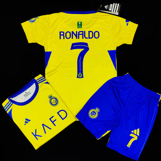 Cristiano Ronaldo | Al Nassr Yellow 2.0 ⚜️⚽ Football Kit - KIDS