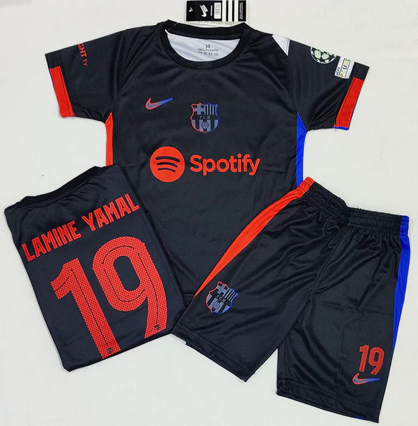 Lamine Yamal - FC Barcelona 🇪🇸 Black Football Kit - KIDS