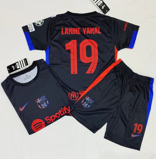 Lamine Yamal - FC Barcelona 🇪🇸 Black Football Kit - KIDS