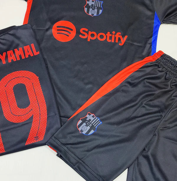 Lamine Yamal - FC Barcelona 🇪🇸 Black Football Kit - KIDS