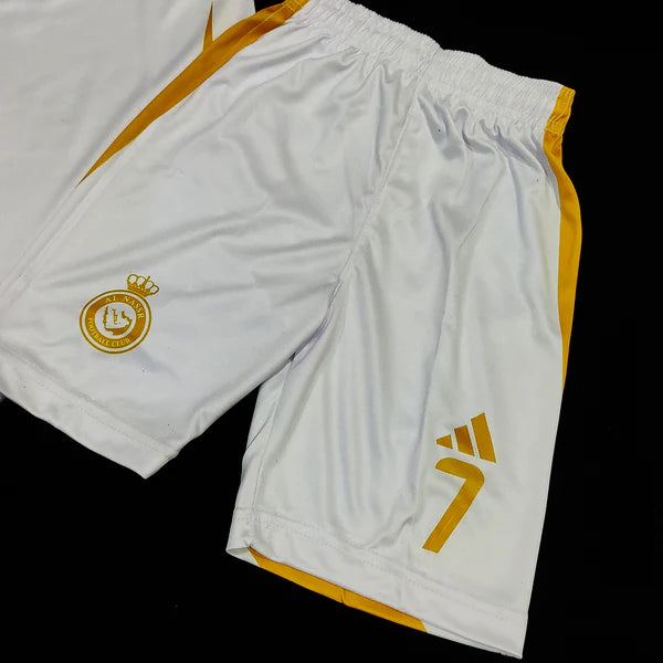 Cristiano Ronaldo | Al Nassr Golden White ⚜️⚽ Football Kit - KIDS